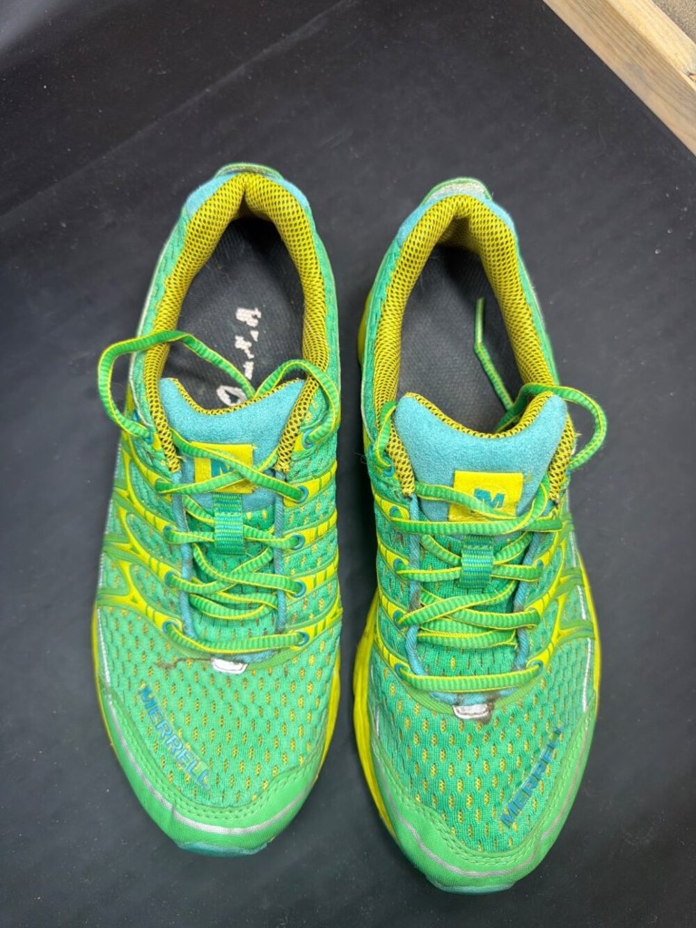 Merrell Island Green Yellow Trail Running Athletic Shoes Womens Size 7 J57170 - Picture 6 of 11